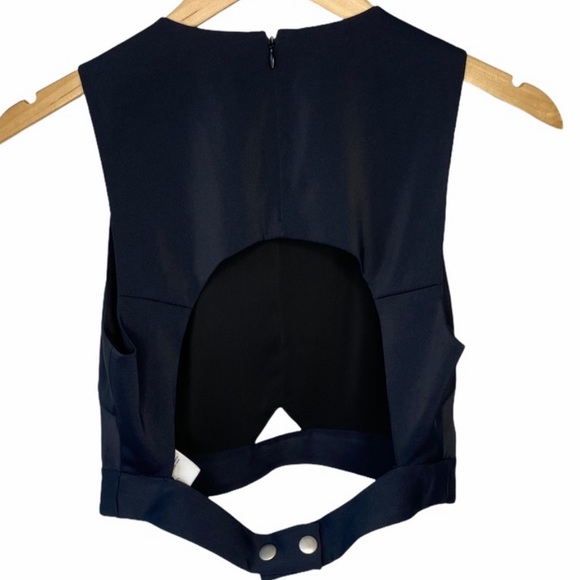 Rebecca Minkoff Splash Top Cutout Satin Top M - Picture 3 of 3